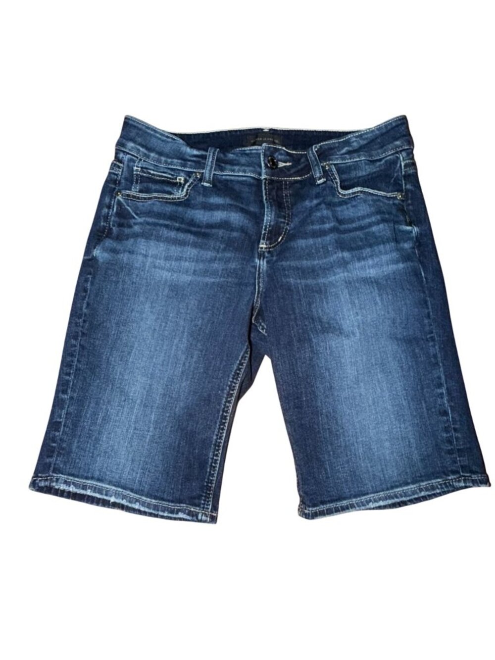 Silver Jeans Co Womens Denim Shorts-Dark Wash Blue-29-GUC